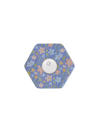 Plaster til FreeStyle Libre 3, form: sekskantet, design Meadow Flowers & Leaves