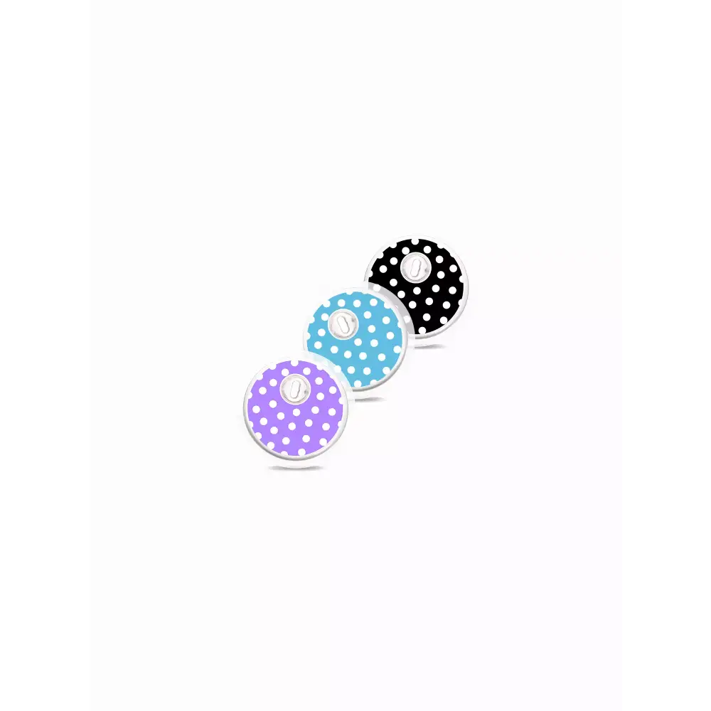 Freestyle Libre 3 Stickers in Fun Vibes Polka Dots design. Add polka dot designs to your CGM sensor. Non-removable.