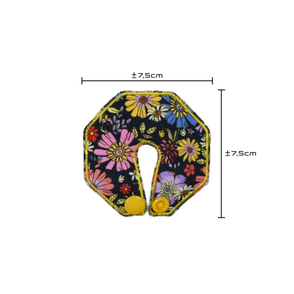 g tube protective pad secret garden dimensions showing size guide for accurate fit and secure stoma coverage