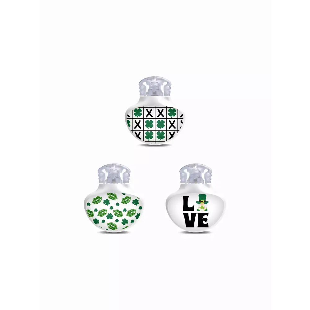 St. Patrick's Day themed Guardian Enlite sensor stickers featuring Irish designs.