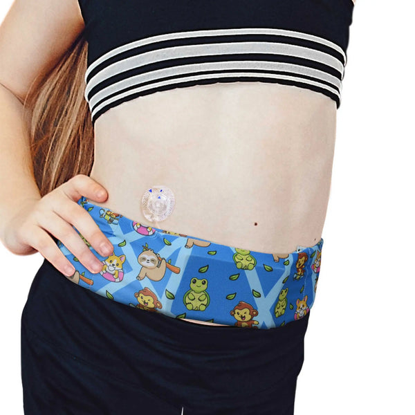 Kids insulin pump belt worn by child funny print adjustable belt for safe and comfortable insulin pump use