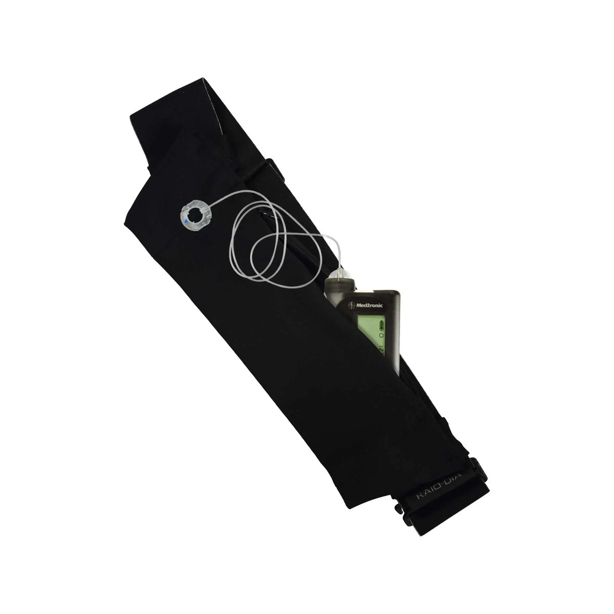 Insulin pump belt with secure design, ideal for diabetes management and active lifestyles.