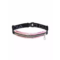 Pink and black insulin pump belt pouch for children with adjustable elastic strap and zipper pouch