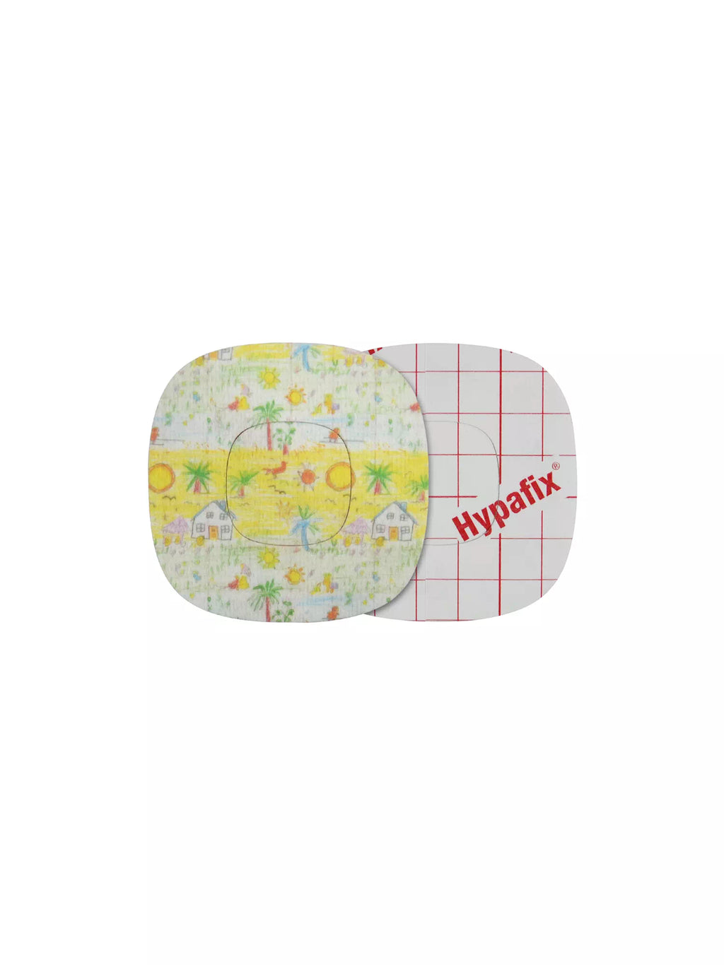 Plaster til Simplera Sync, design Childhood Memories, for- og bagside med beskyttelsespapir