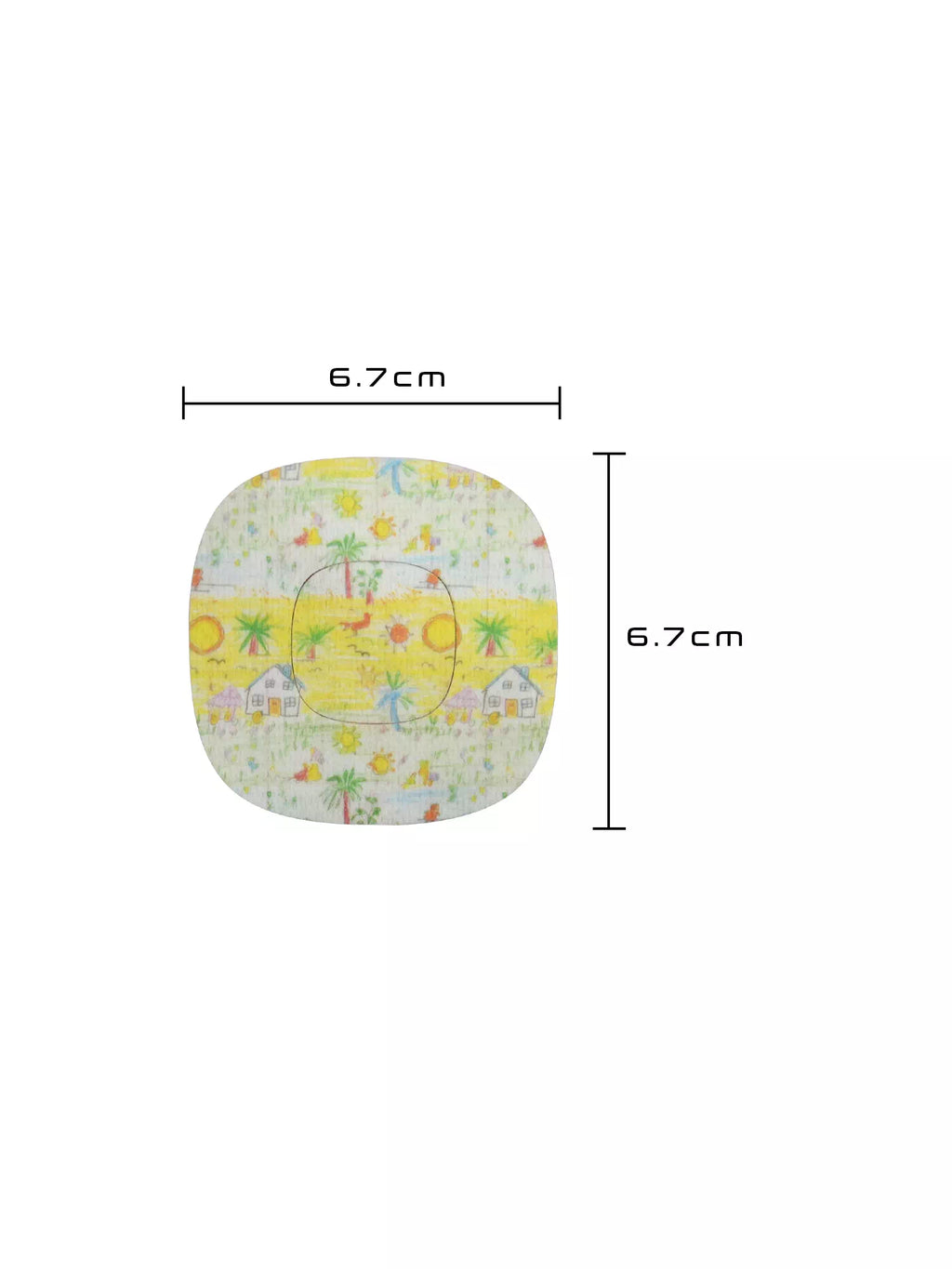 Plaster til Simplera Sync, design Childhood Memories, størrelse 6,7 x 6,7 cm