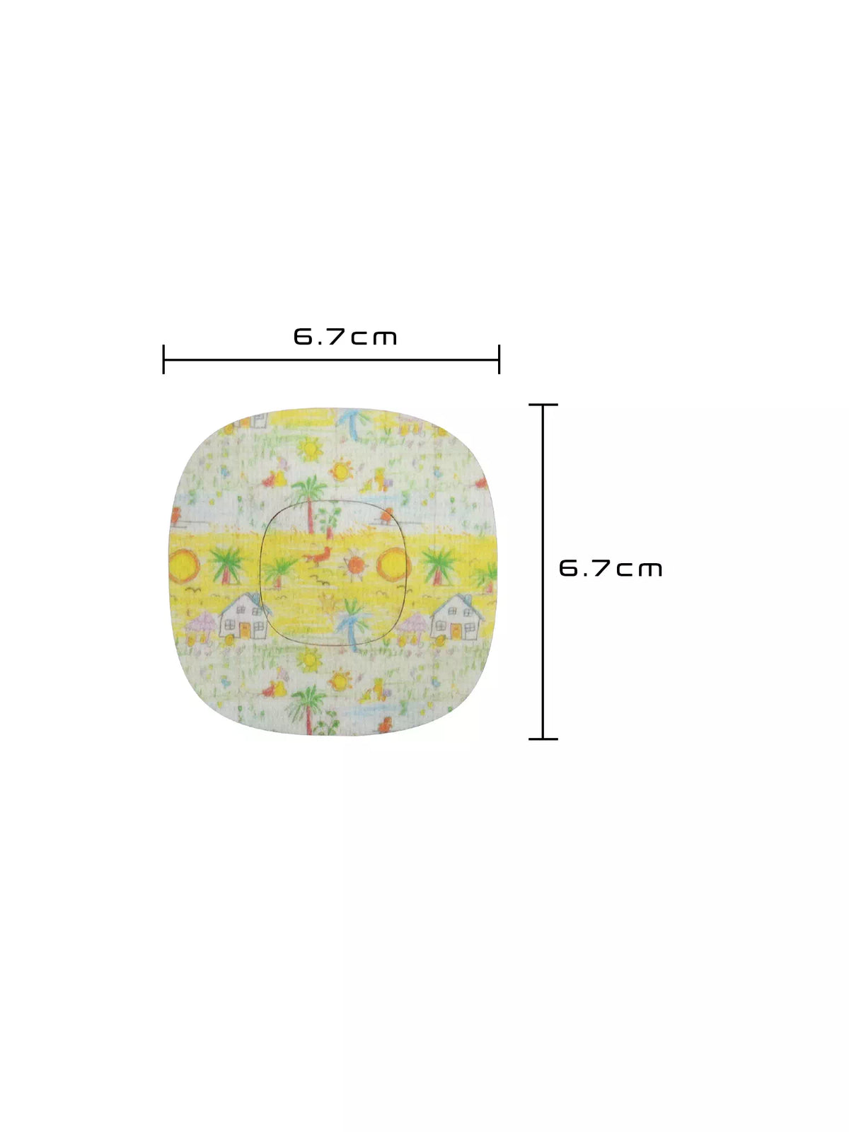 Plaster til Simplera Sync, design Childhood Memories, størrelse 6,7 x 6,7 cm