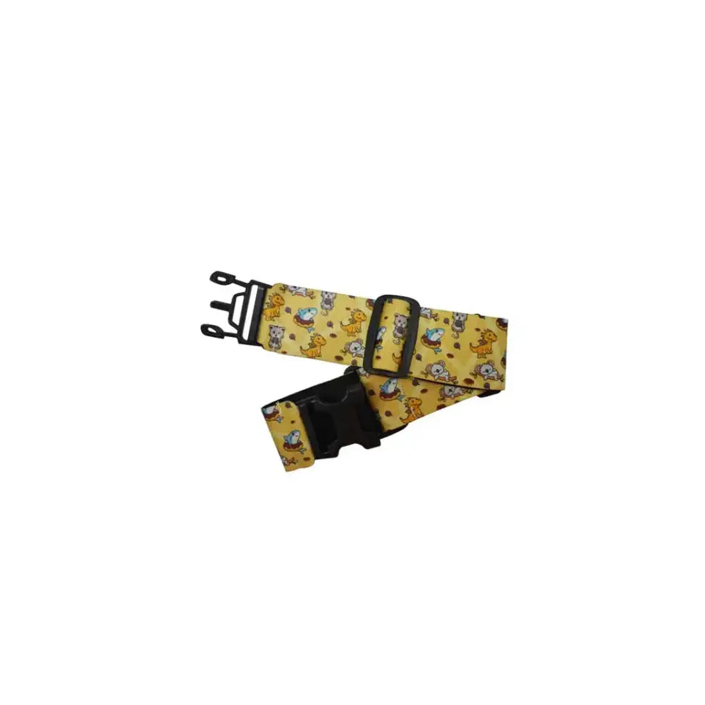 Multipurpose belt for diabetic kids with colorful prints and adjustable clasp.