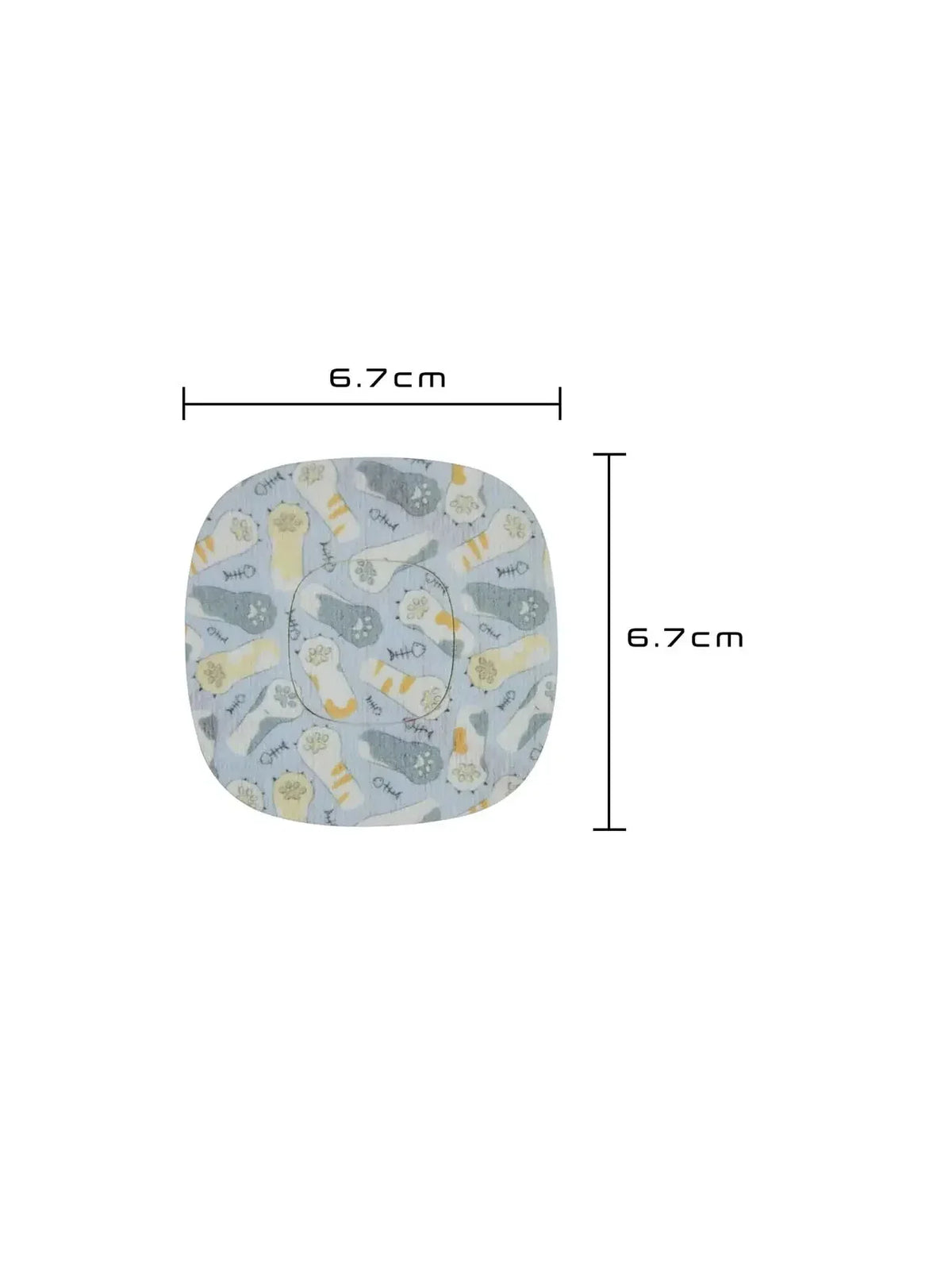Børneplaster til Simplera Sync, design med kattepoter, størrelse 6,7 x 6,7 cm