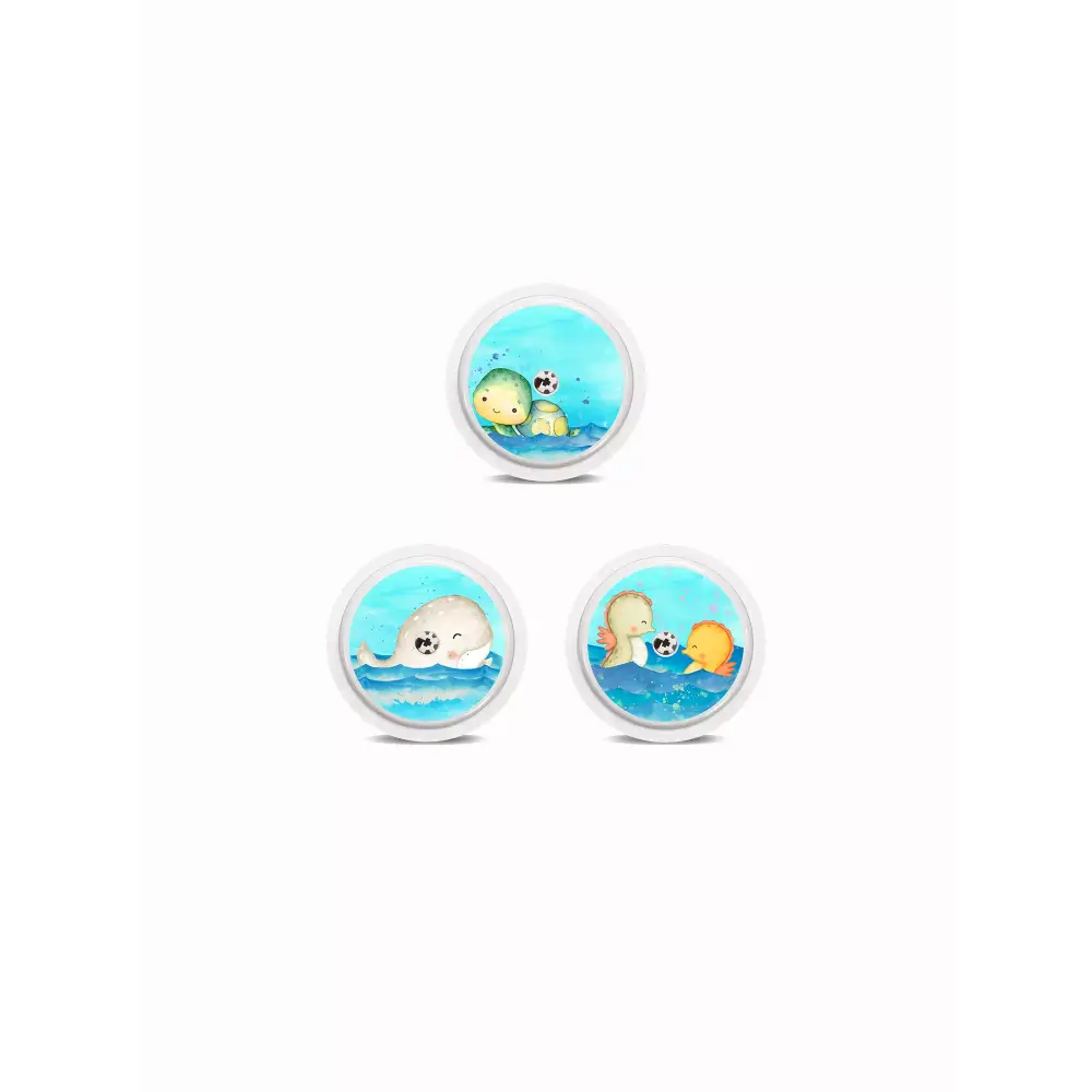 Freestyle Libre 2 Stickers Summer Edition with tropical and beach designs.