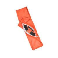 Universal Insulin Pump Waistbelt in solid orange, featuring reinforced openings and a concealed zipper for insulin pump storage.