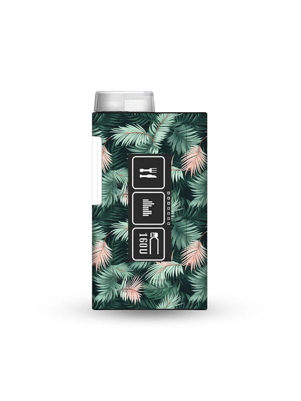 ypsopump mylife insulin pump sticker with palm leaves pattern for tropical style diabetes device personalization