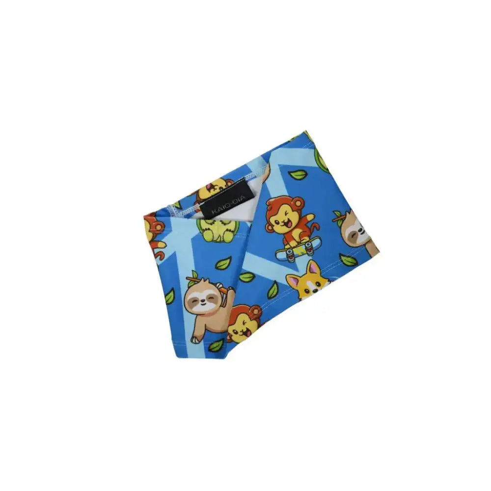 Waistband to protect glucose sensor for kids with fun animal prints.