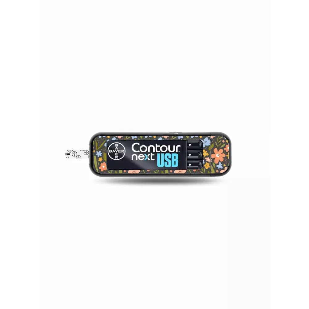 Contour Next USB Glucose Meter Stickers - Spring Collection