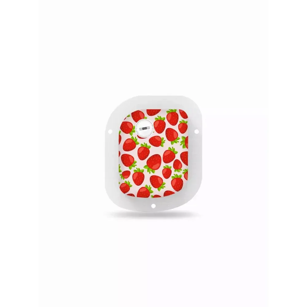 GlucoMen Day Patch Pump sticker with fruit design for insulin device decoration.