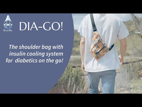 Skuldertaske til diabetesudstyr med insulinkøling, Dia-Go! Summer Vibes