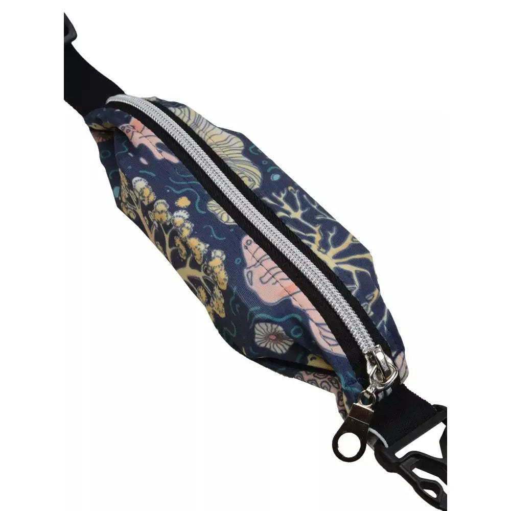 Insulin pump belt pouch in dark colors with adjustable strap and durable design.