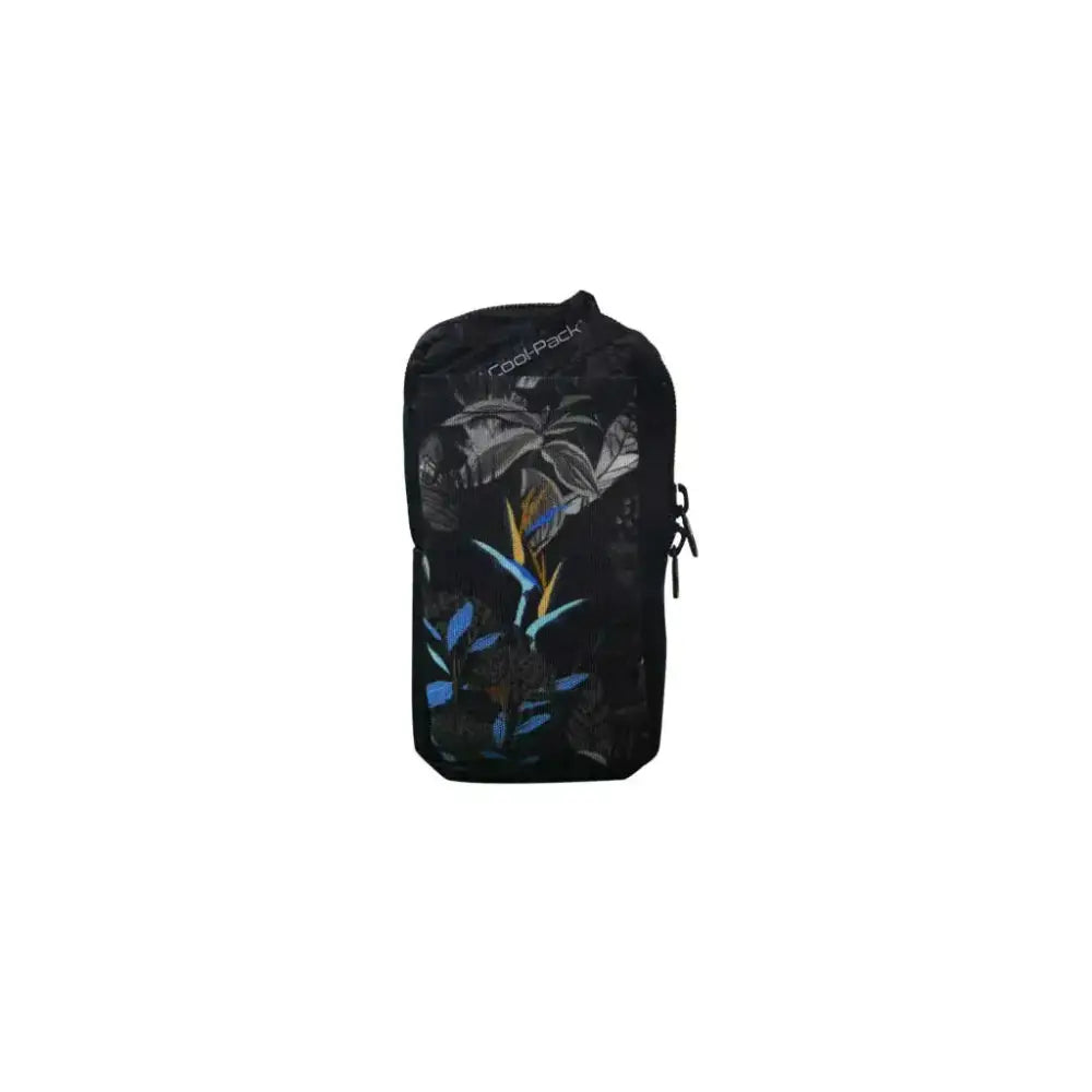 Vertical Dia-Insulin Pump Case with floral print and Dia-Cool pack attachment.